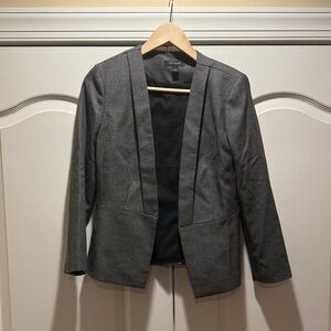 Ann Taylor Black and White Checkered Blazer